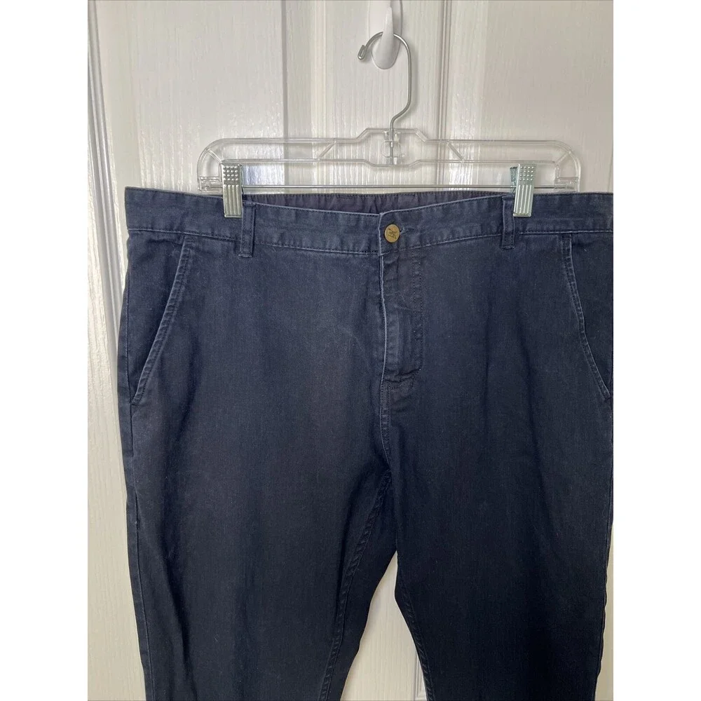 Rodd and Gunn Mens Slim Fit Chino Pants Size 38 x 31 Navy Blue Italy Shortened